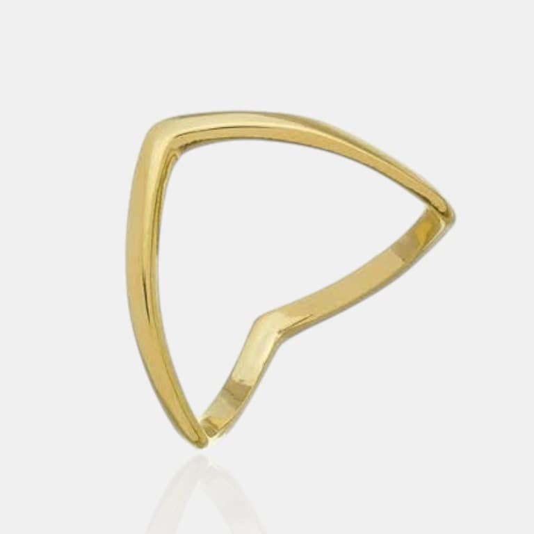 Anel Boca de Tubarão Banhado a Ouro 18K