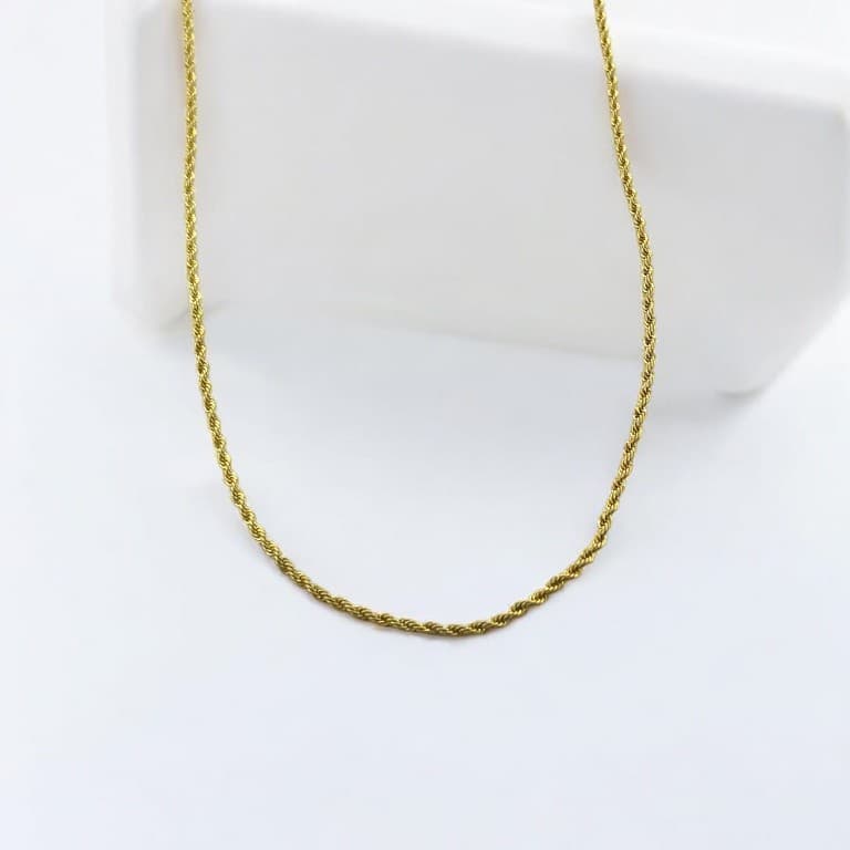 Corrente Cordão Baiano Banhado a Ouro 18k