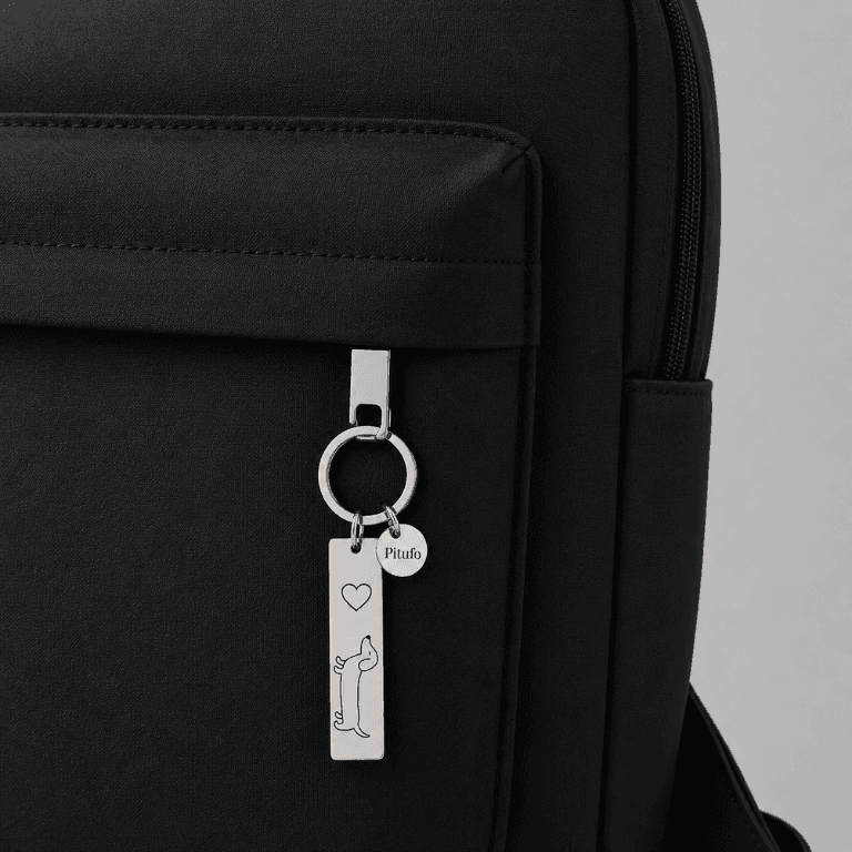 Chaveiro Personalizável em Aço Inoxidável Duas Gravações