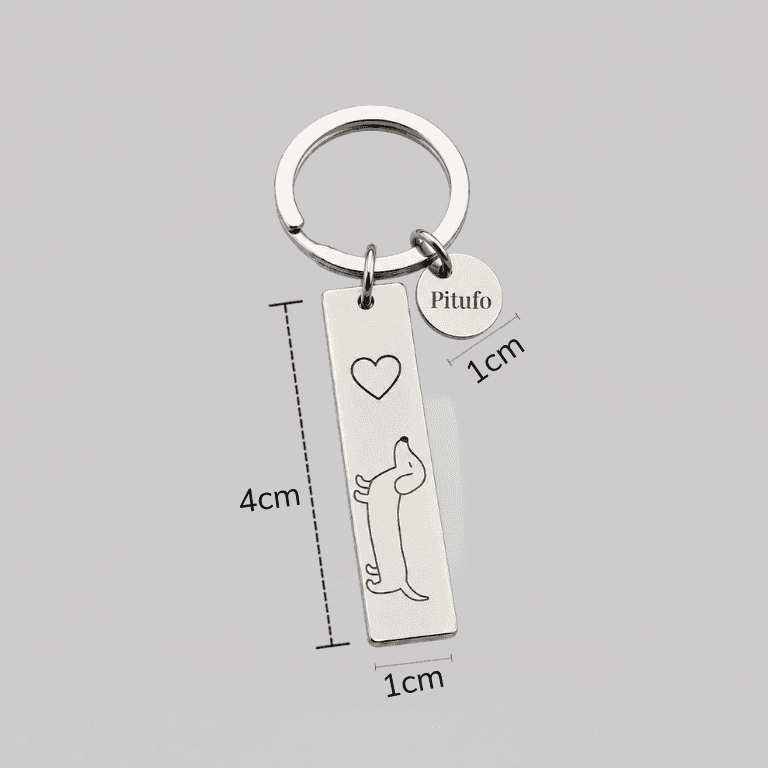 Chaveiro Personalizável em Aço Inoxidável Duas Gravações