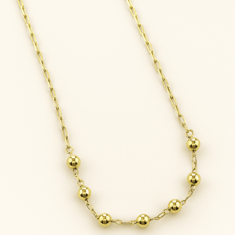 Corrente Cartie com Bolinhas Banhada a Ouro 18K — default
