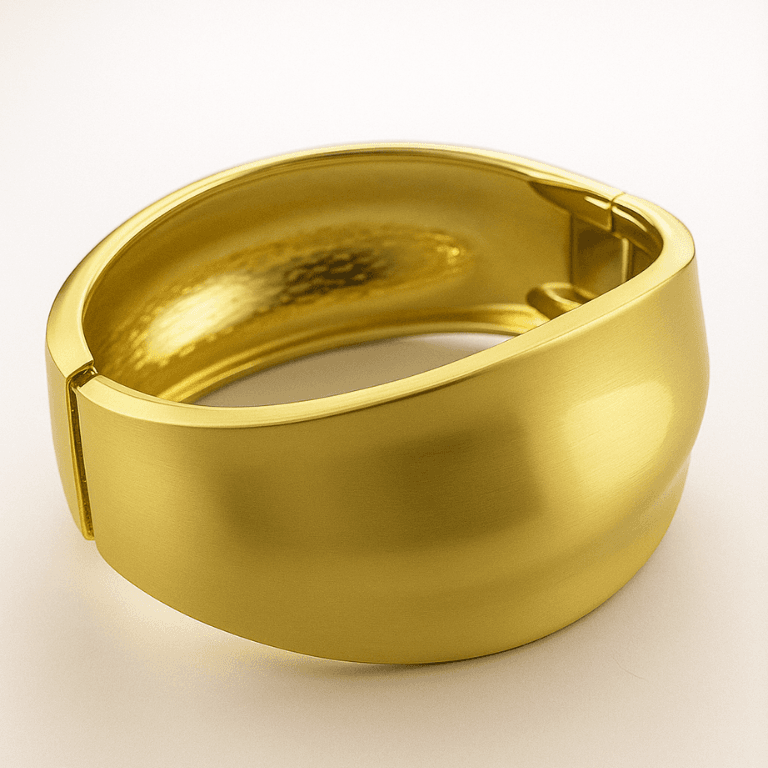 Bracelete Liso Banhado a Ouro 18K — Dourado