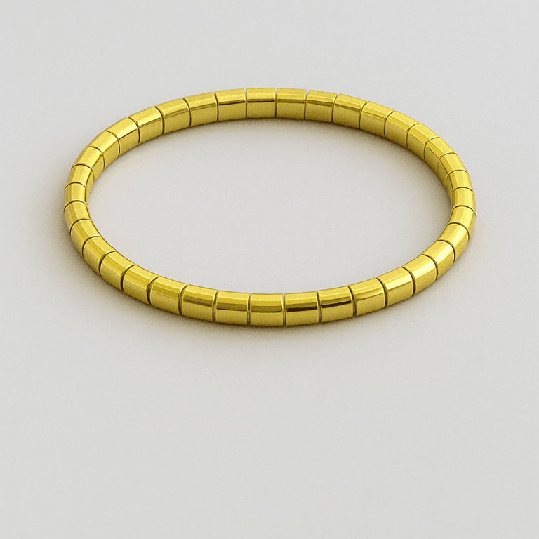 Bracelete com Detalhes Banhado a Ouro 18K — default
