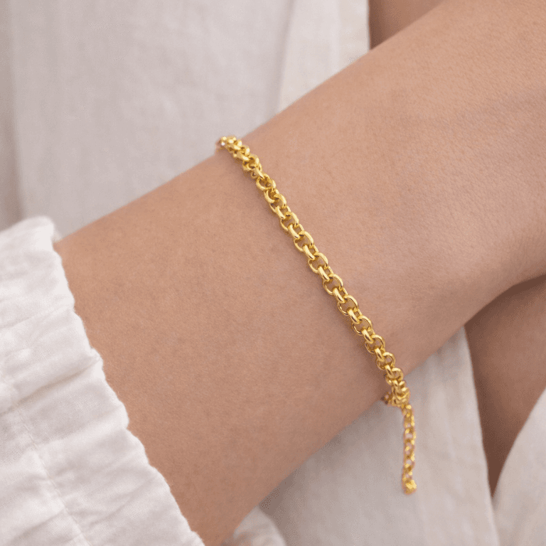 Pulseira Elo Português Banhada a Ouro 18K — default