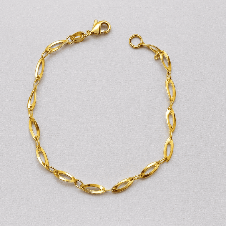 Pulseira Elo Torcidos Vazados Banhada a Ouro 18K — default