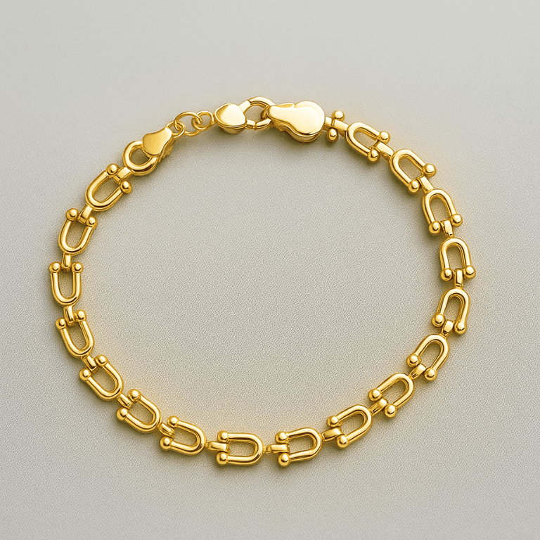 Pulseira Elos Fechados Banhada a Ouro 18K — default