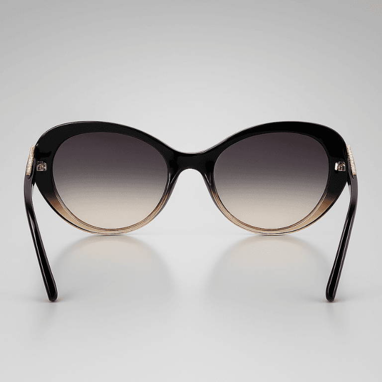Óculos de Sol Vagance Oval Degrade Polarizado Preto