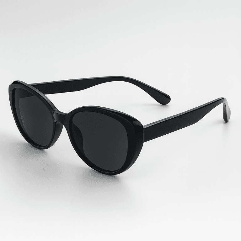 Óculos de Sol Classy Oval Polarizado Preto Claro