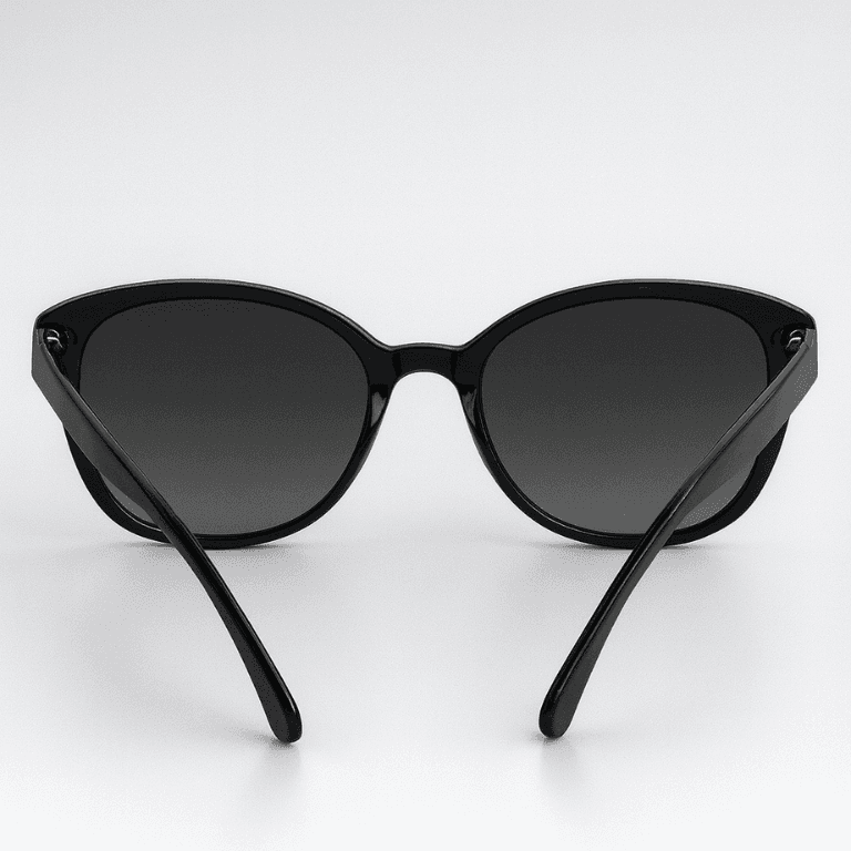 Óculos de Sol Classy Oval Polarizado Preto Claro
