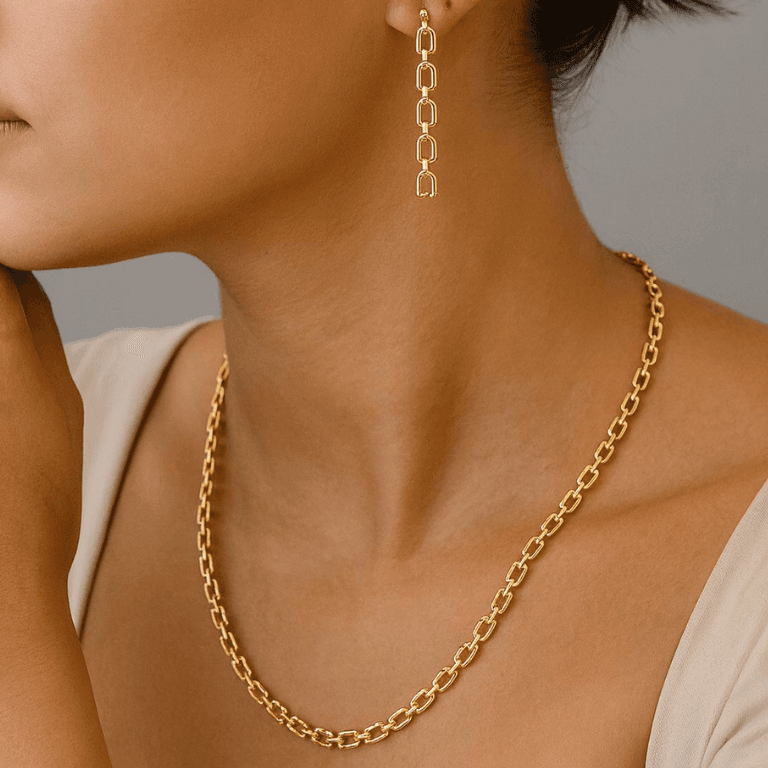Corrente Elos Fechados Banhada a Ouro 18K — default