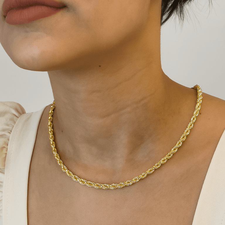 Corrente Cordão Baiano Banhada a Ouro 18K