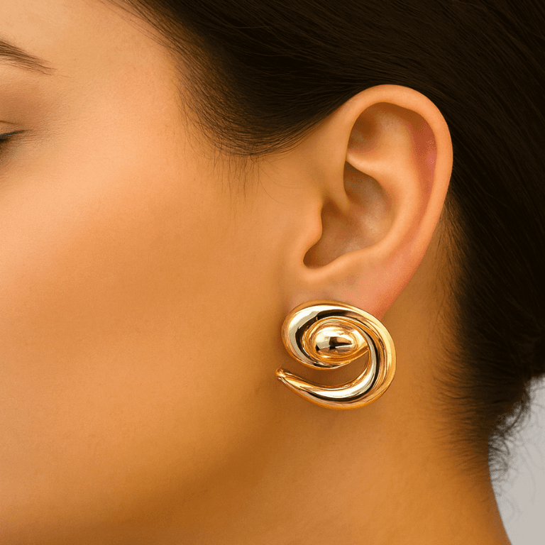 Brinco Redondo Banhado a Ouro 18K
