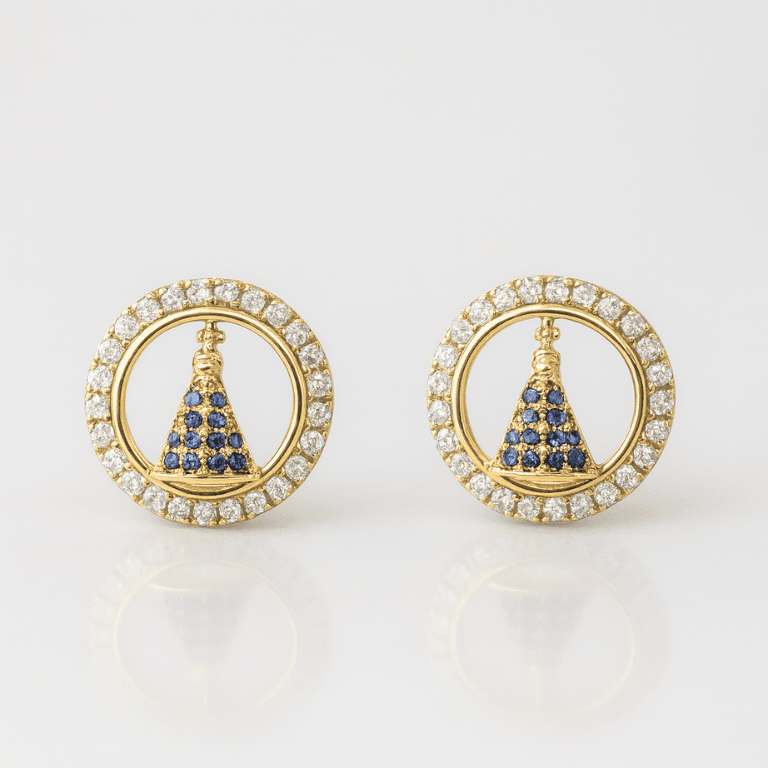 Brinco Redondo Nossa Senhora Banhado a Ouro 18K — default