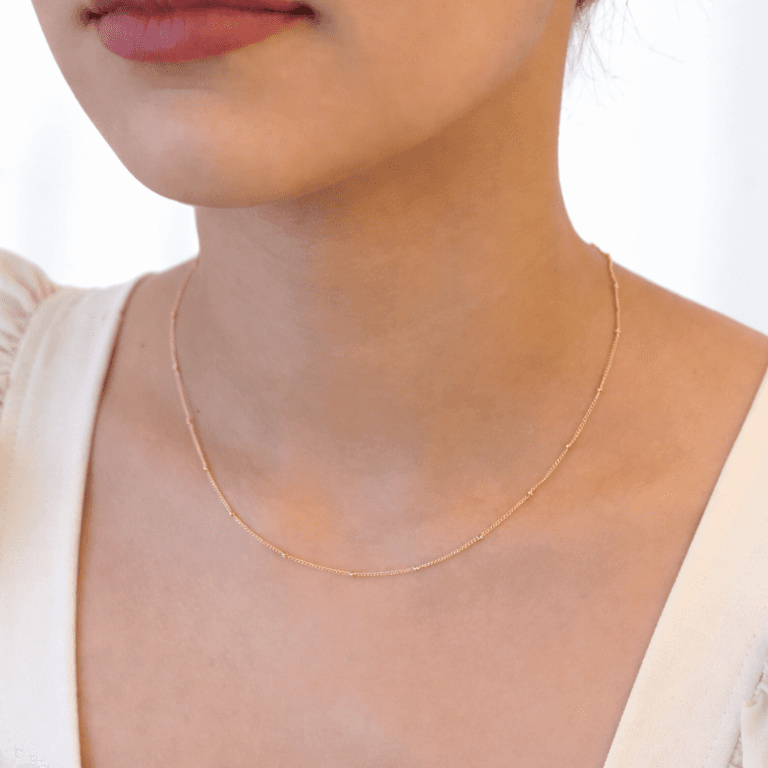 Corrente com Bolinhas Banhada a Ouro 18K — default