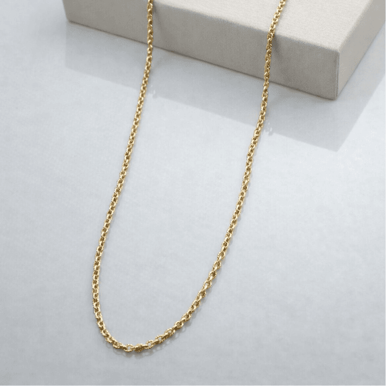 Corrente Elo Português Banhada a Ouro 18K