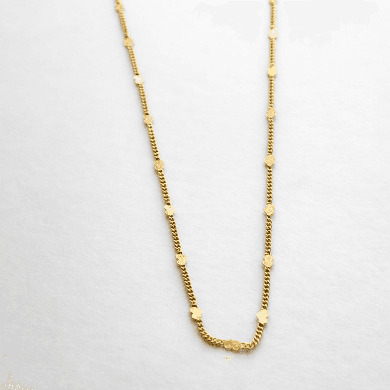 Corrente com Corações Banhada a Ouro 18K