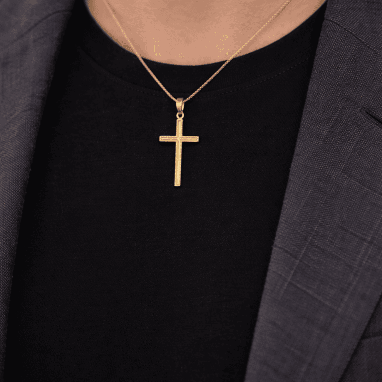 Pingente Cruz Banhado a Ouro 18K