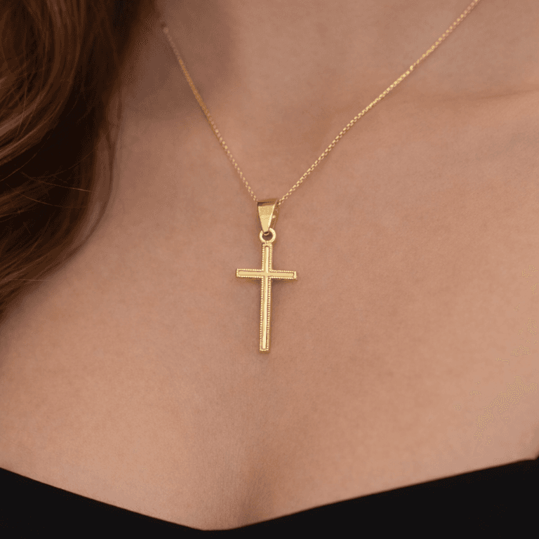 Pingente Cruz Banhado a Ouro 18K