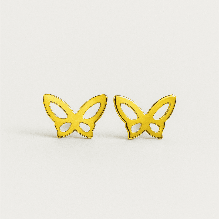 Brinco Borboleta Vazado Banhado a Ouro 18K — default