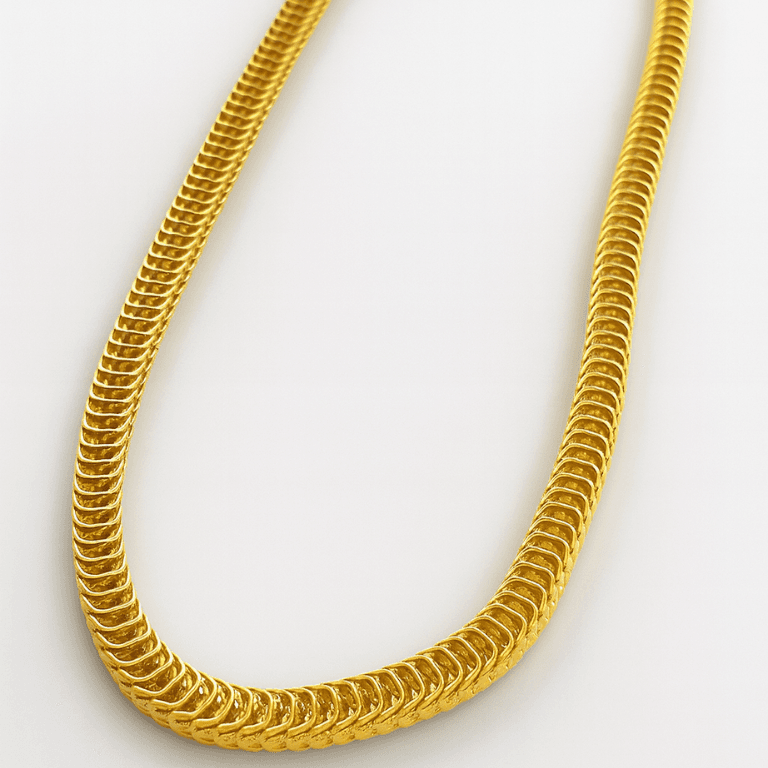 Corrente elos Lacraia Banhado a Ouro 18K