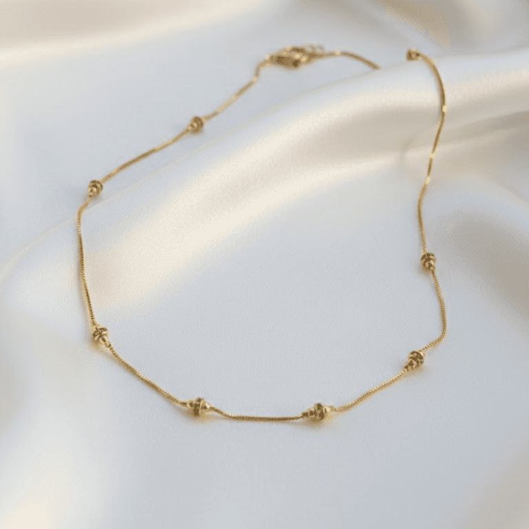 Gargantilha com Zircônias Espaçadas Banhada a Ouro 18K — default