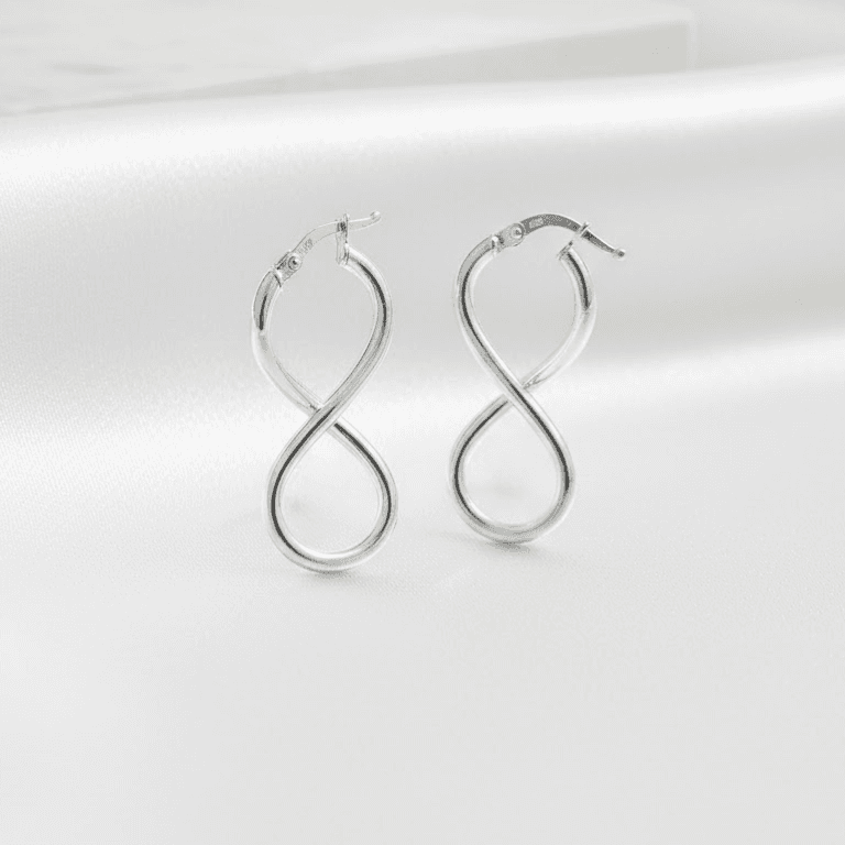 Brinco Argola Infinito em Prata 925