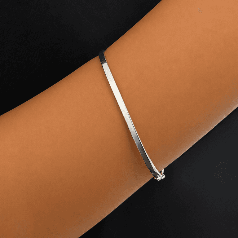 Bracelete Liso em Prata 925