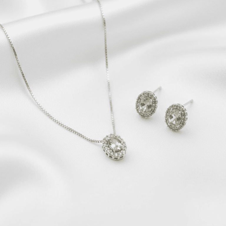 Conjunto Citrino Cravejado em Prata 925 — default
