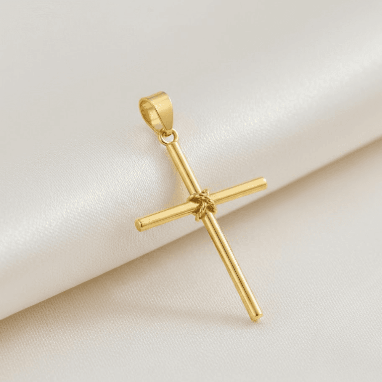 Pingente Cruz Banhado a Ouro 18K — default