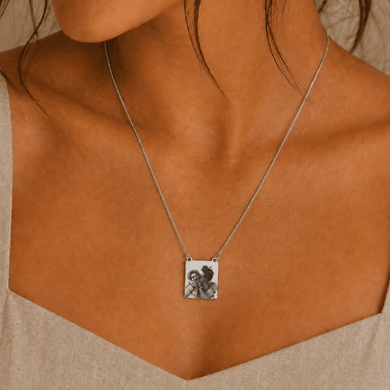 Colar Escapulário Personalizável Banhado a Prata