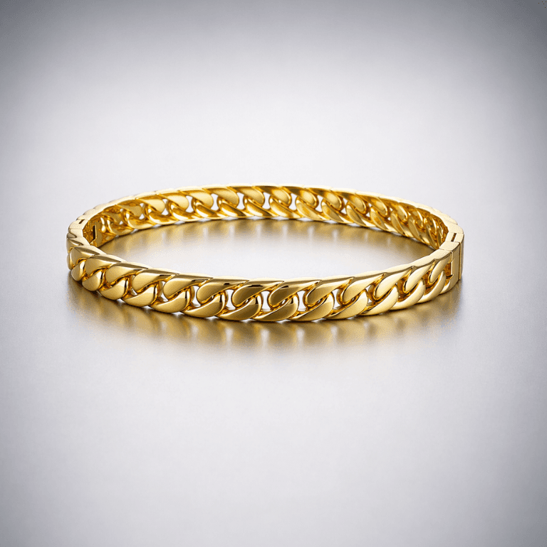 Bracelete Elos Trançados Banhado a Ouro 18k — default