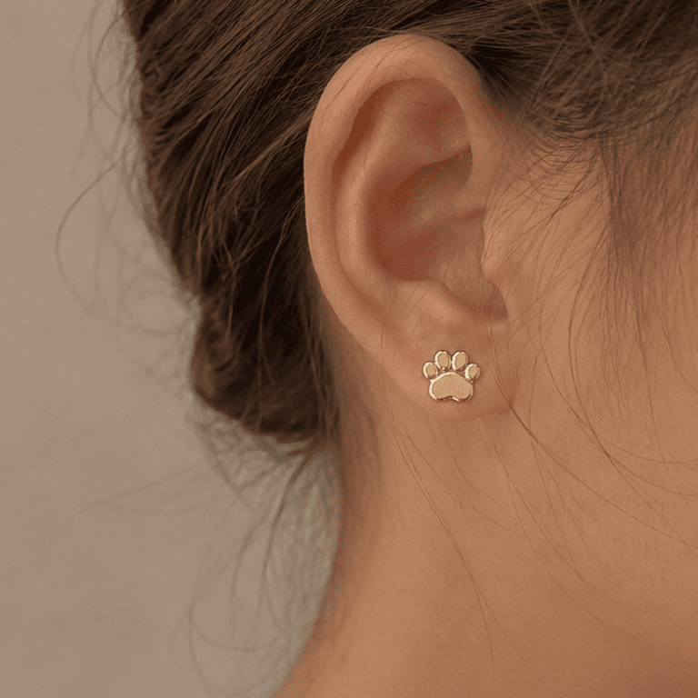 Brinco Patinha Banhado a Ouro 18K