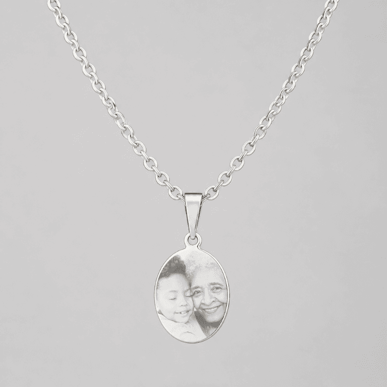 Colar Personalizável Oval P Aço Inoxidável — default