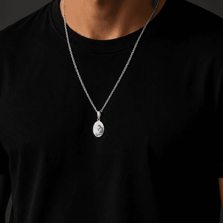 Colar Personalizável Oval P Aço Inoxidável