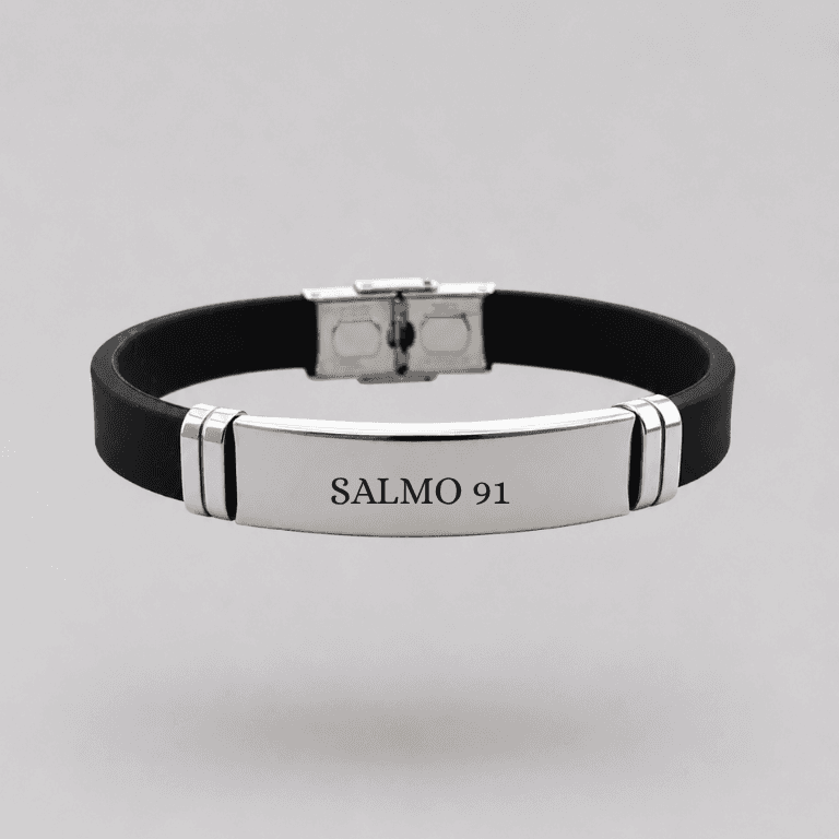 Pulseira Personalizável Aço Inoxidável e Silicone — default