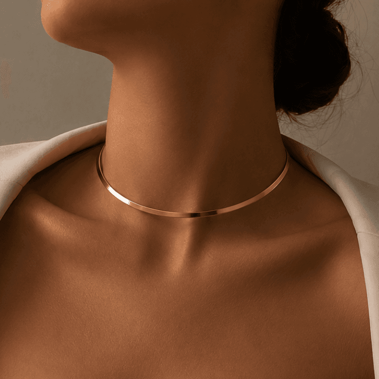 Choker Aro Banhada a Ouro 18K