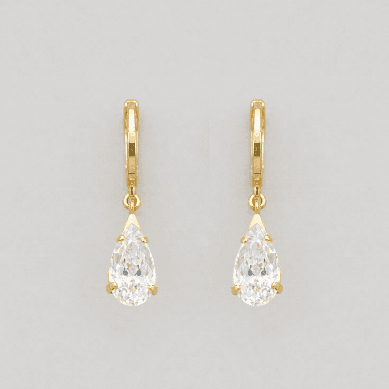 Brinco Argola Gota com Pérola Banhado a Ouro 18K — default
