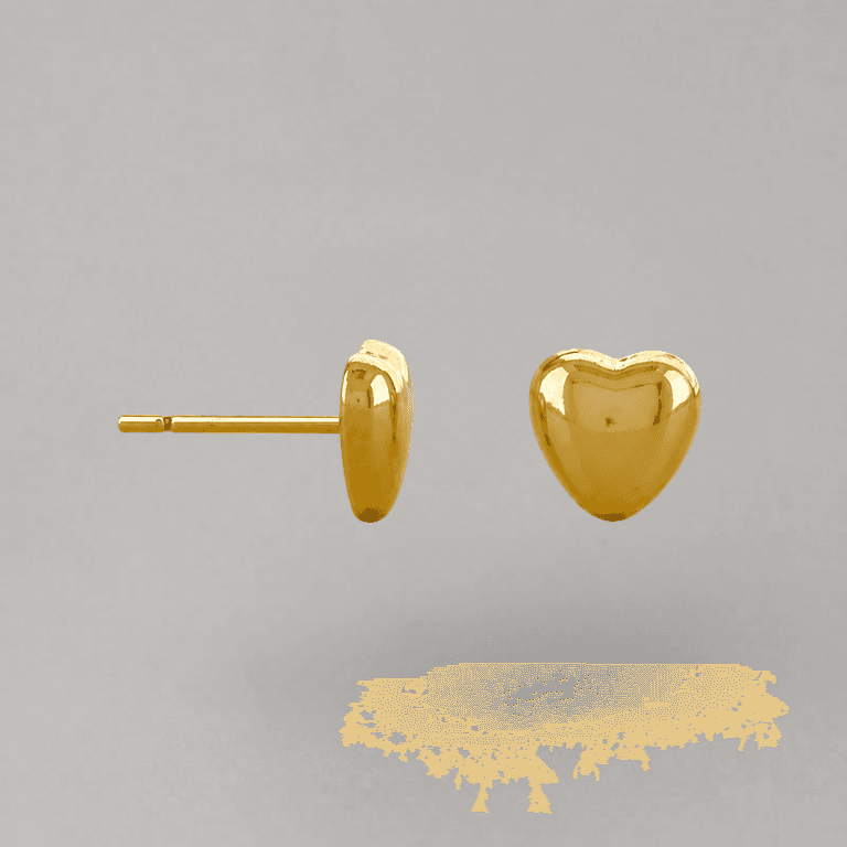Brinco Coração Banhado a Ouro 18K