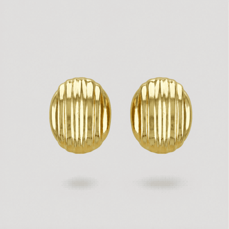 Brinco Oval Miranda Banhado a Ouro 18K — default