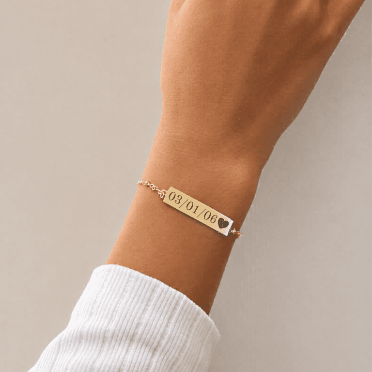 Pulseira Personalizável Feminina/Masculina Banhada a Ouro 18K