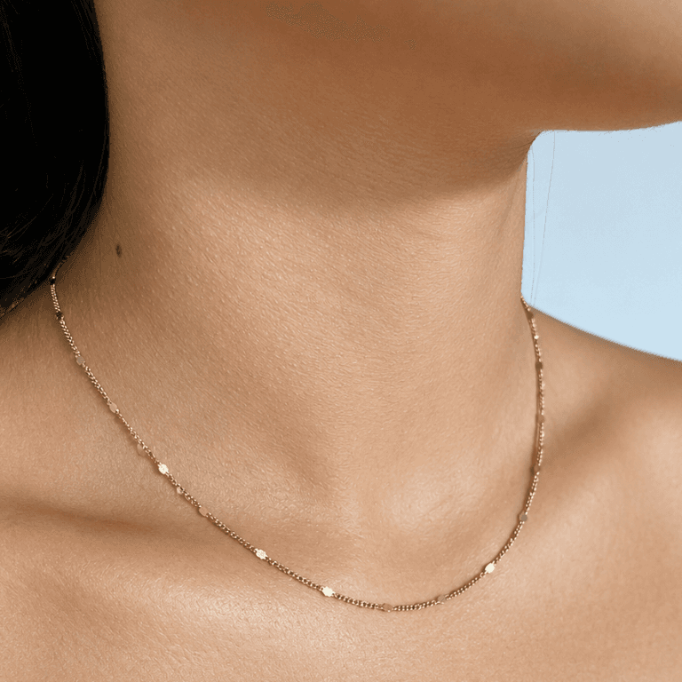 Corrente Elo Grumê com Corações Banhada a Ouro 18K