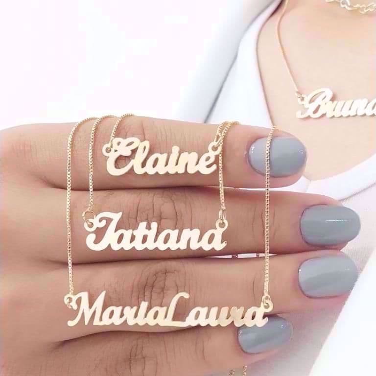 Corrente De Nome Personalizado Pronta Entrega Banho De Ouro 18k — LUANA