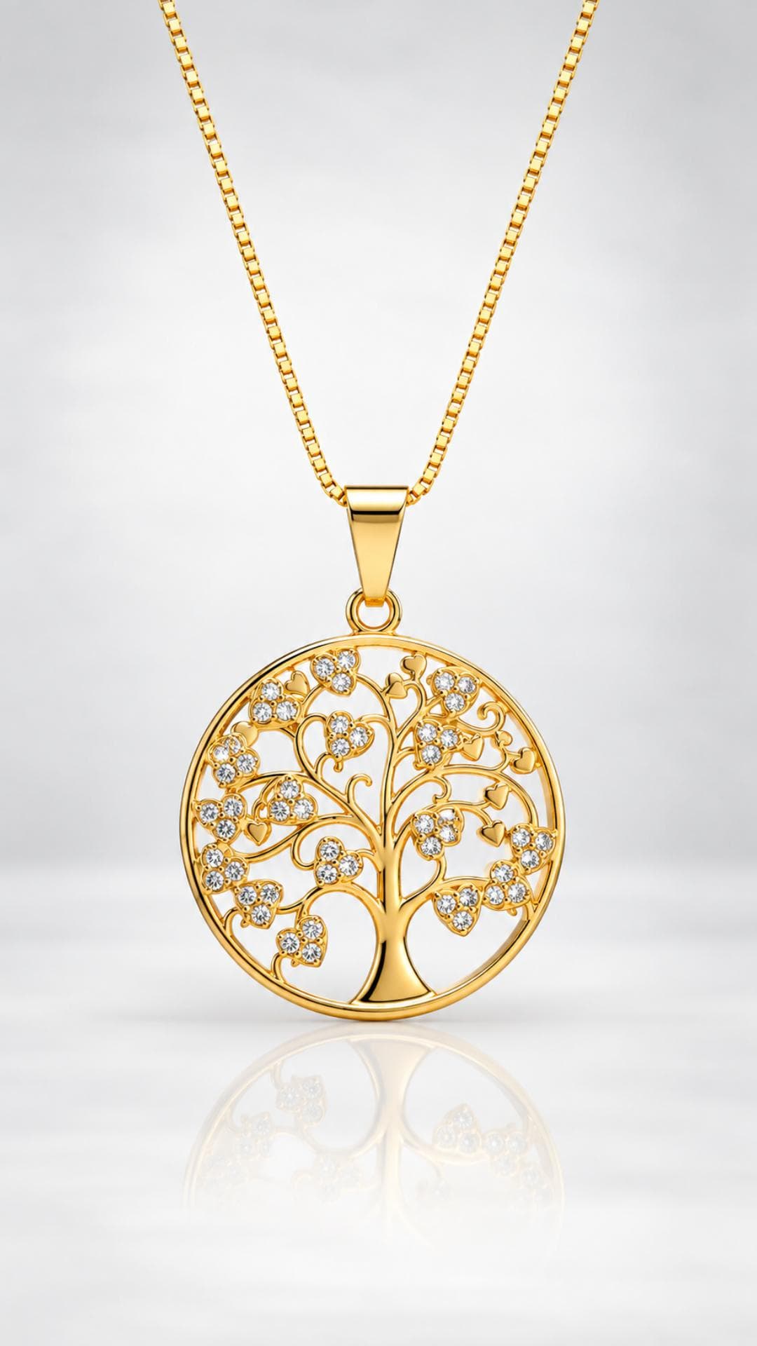 Corrente Pingente Árvore da Vida Banhado a Ouro 18K — default