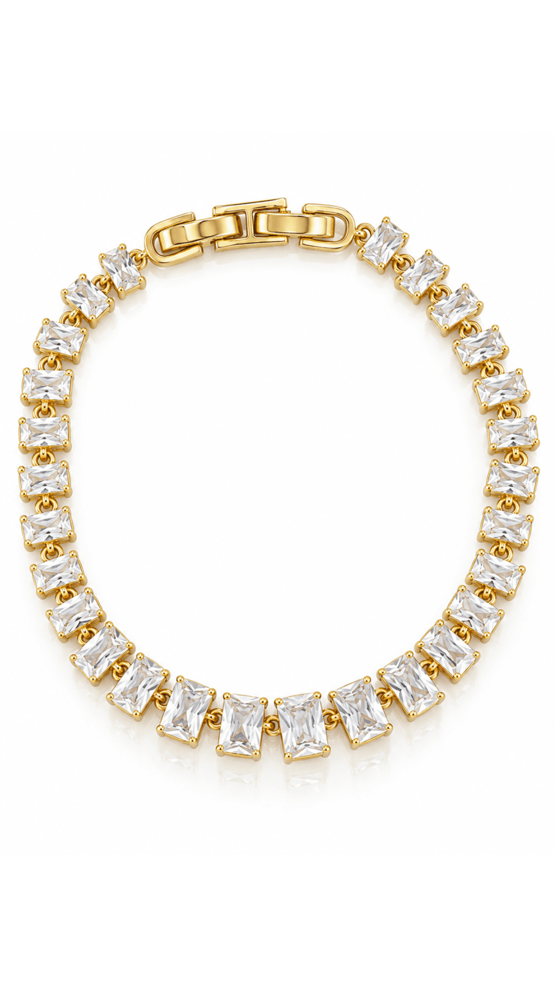 Pulseira Riviera Gradual Banhada a Ouro 18K — default