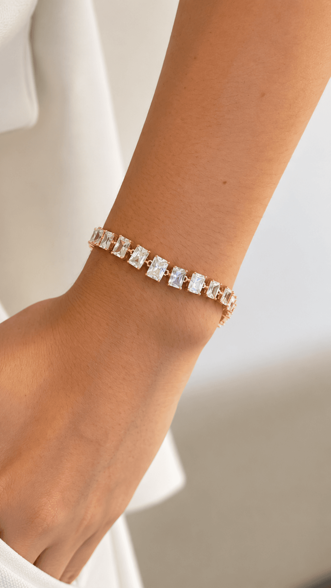 Pulseira Riviera Gradual Banhada a Ouro 18K