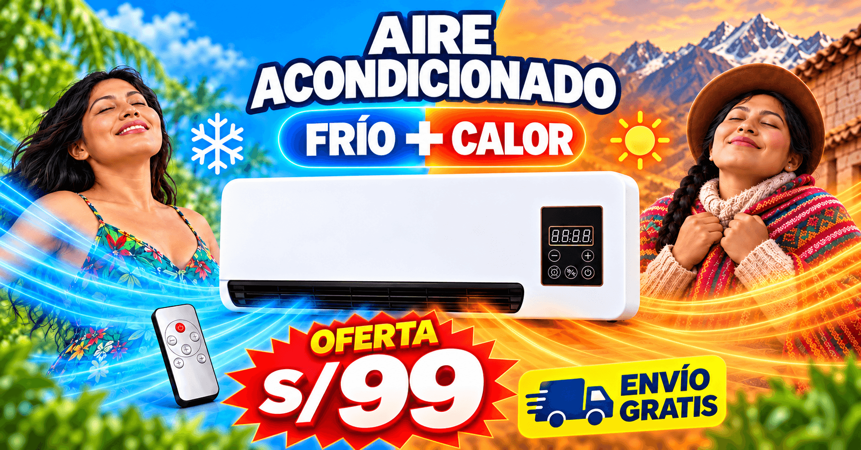 Aire acondicionado frío y calor oferta especial