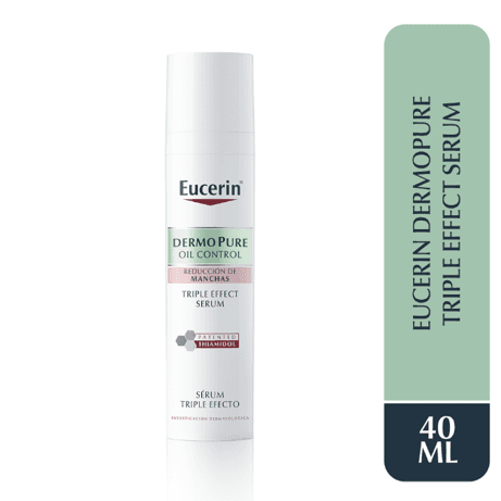 Eucerin DermoPure Clinical Triple Action Sérum (conocido como Triple Effect) es un tratamiento facial de 40 ml