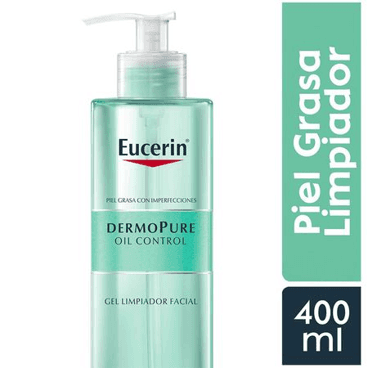 Eucerin DermoPure Gel Limpiador 400 ml es un gel de limpieza facial y corporal