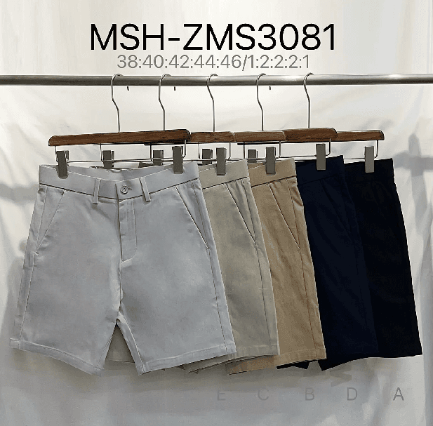 ZMS3081 SHORT MASCULINO TECIDO — Areia / 46