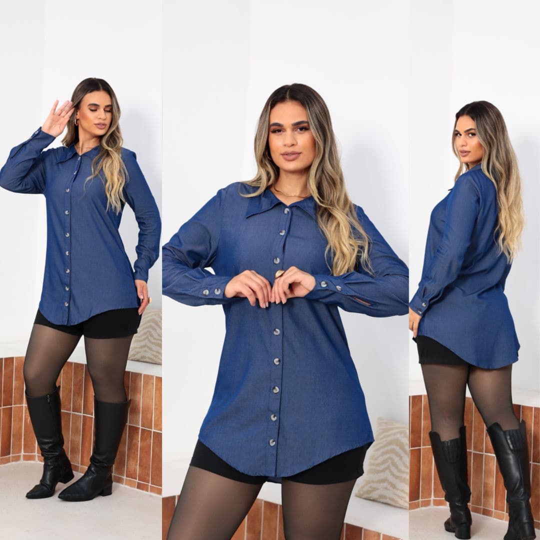 Camisa lara M ao G3 chambray — M